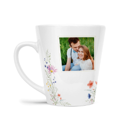 Fotohrnček latte malý - originálny darček - Minimalist meadow